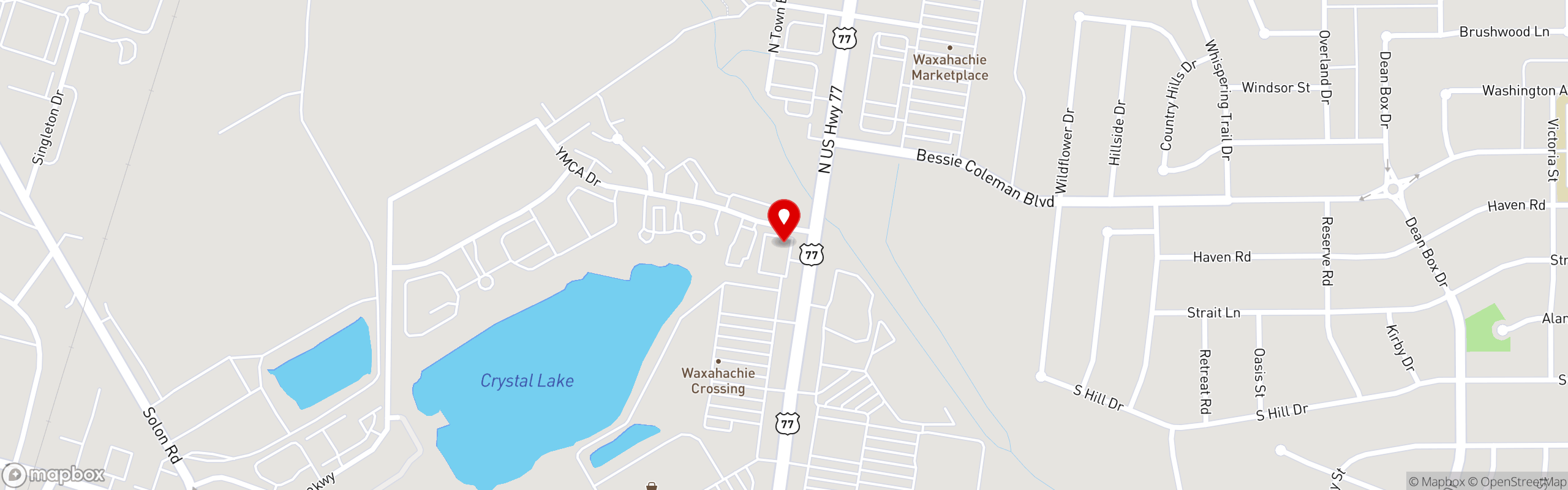 Street map pinning Butter & Grace in Butter & Grace - Waxahachie
