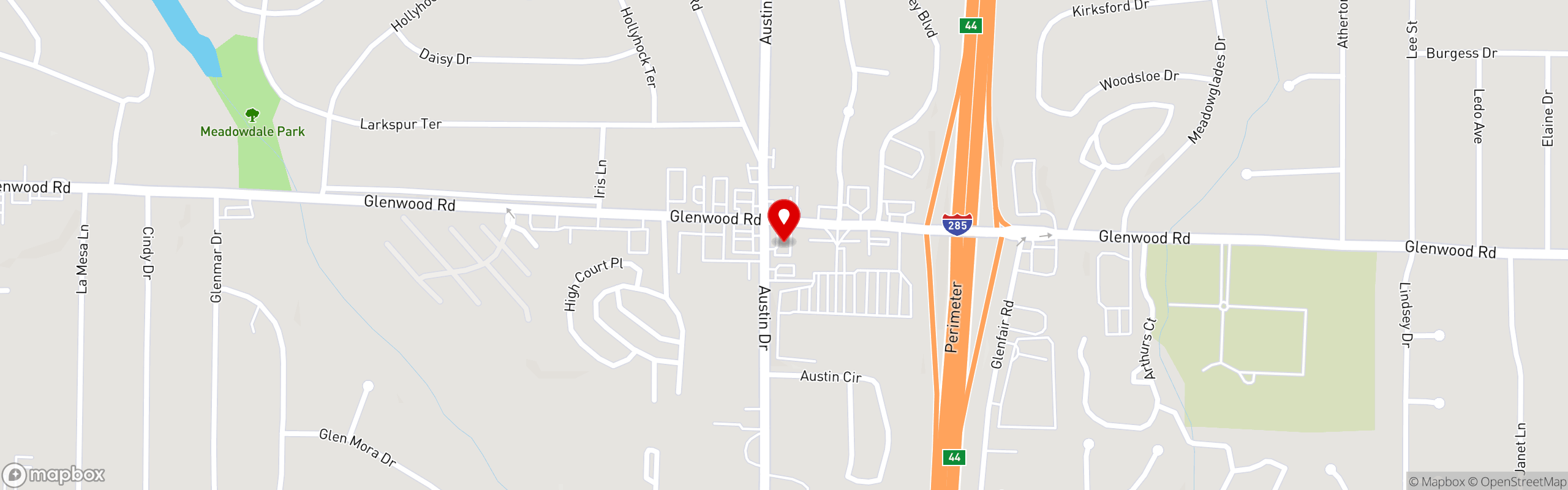 Street map pinning Chicken and Biscuit House in Chicken and Biscuit House