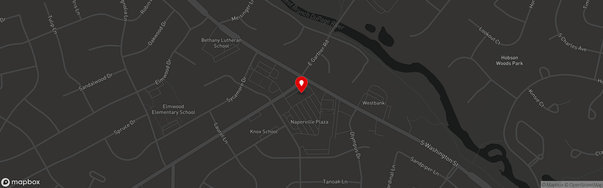 Street map pinning Shuckin' Shack - Naperville in Naperville, IL