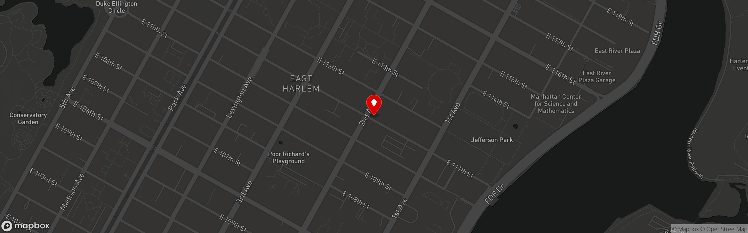 Street map pinning Monte Carlo Diner in Monte Carlo Diner