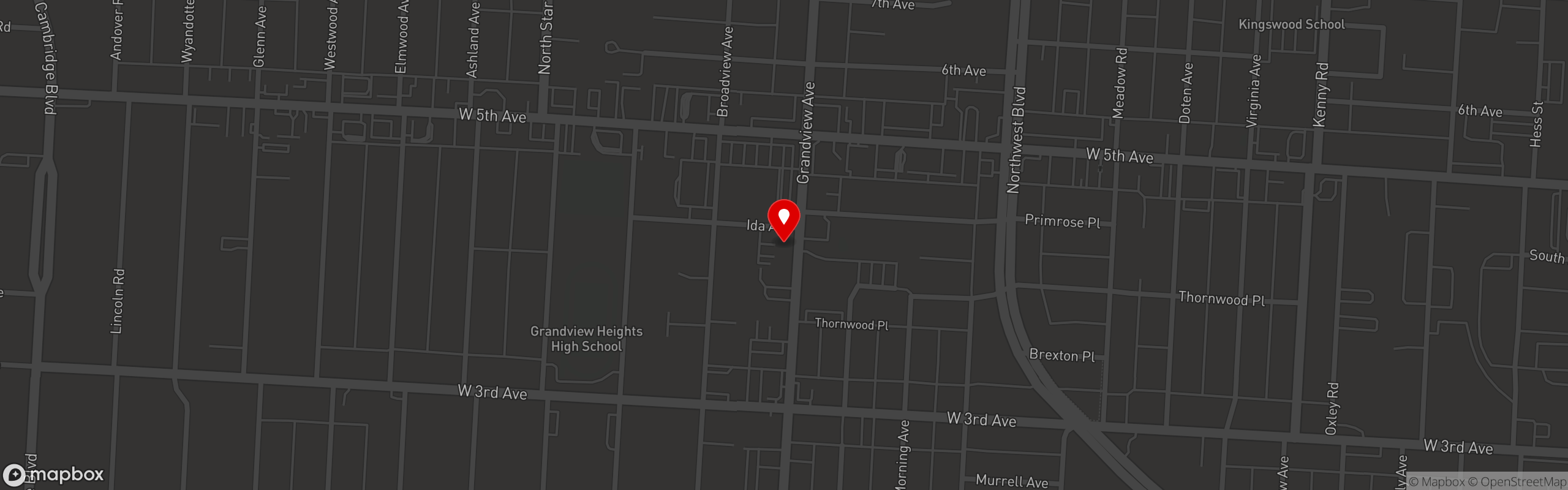 Street map pinning Trattoria Roma in Trattoria Roma