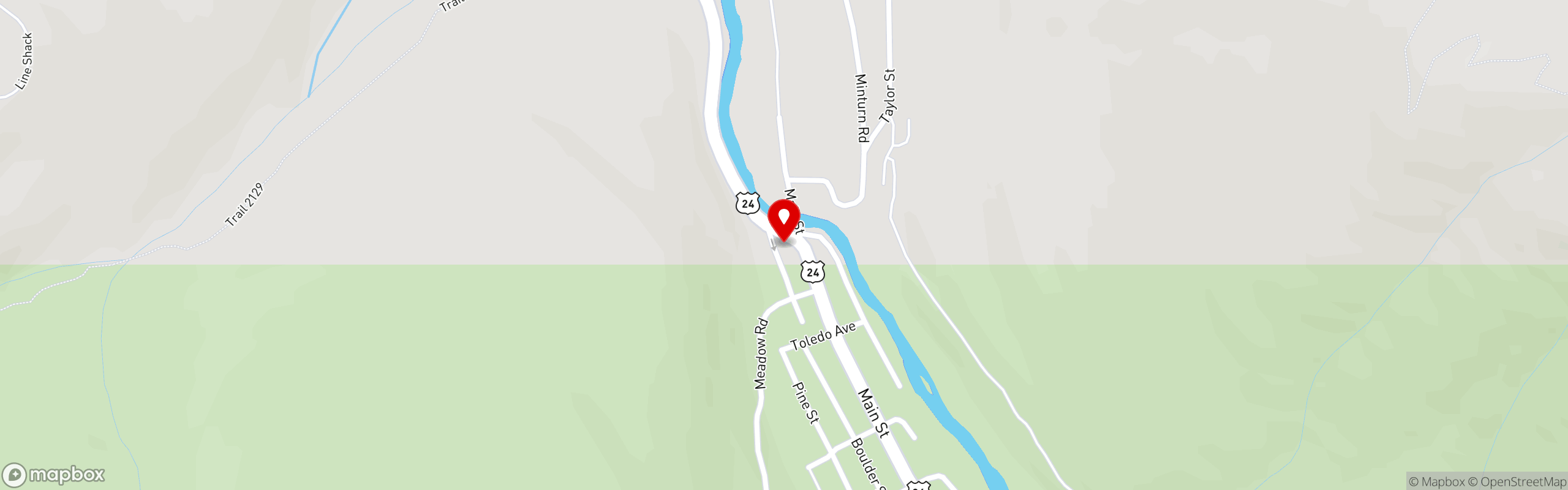 Street map pinning Magustos Pizza & Burger Pub in Magustos Pizza & Burger Pub