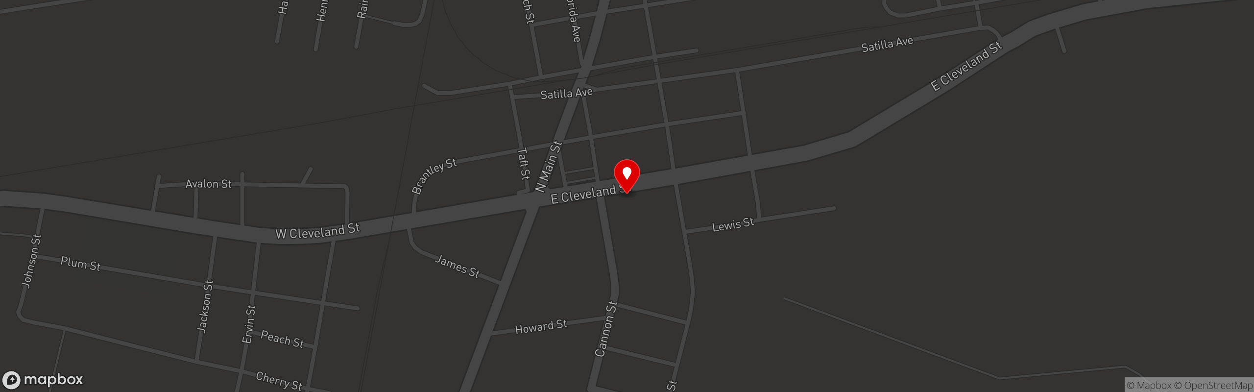 Street map pinning Jerry J's in Nahunta