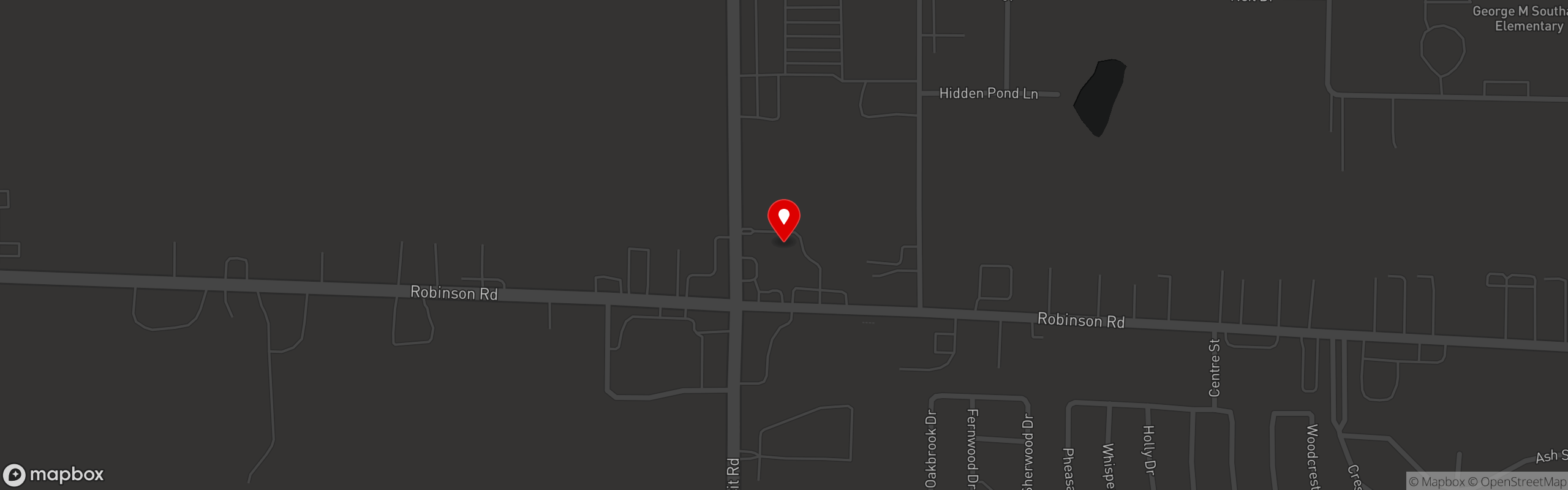 Street map pinning One Eyed Jacks in Lockport, NY