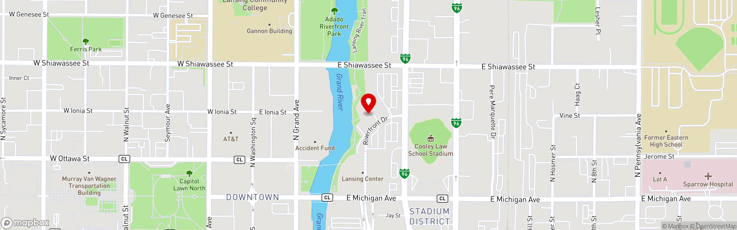 Street map pinning Browndog Barlor & Restaurant | Browndog At The Shuffle in Browndog At The Shuffle
