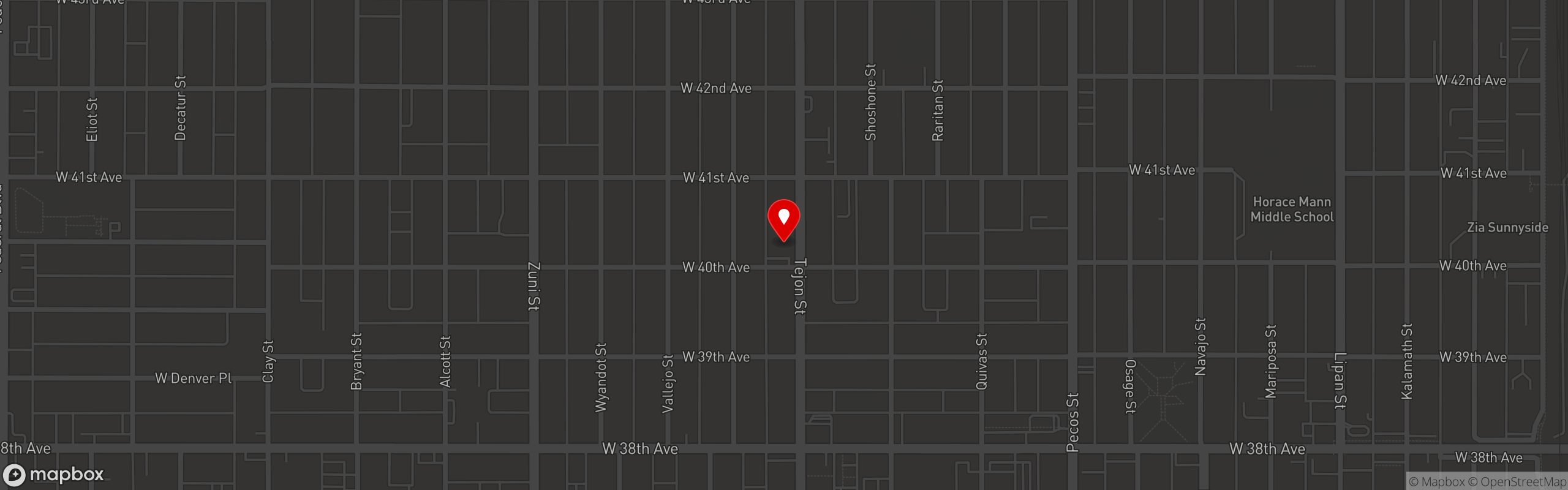 Street map pinning Necio Mexican Kitchen in Necio Mexican Kitchen