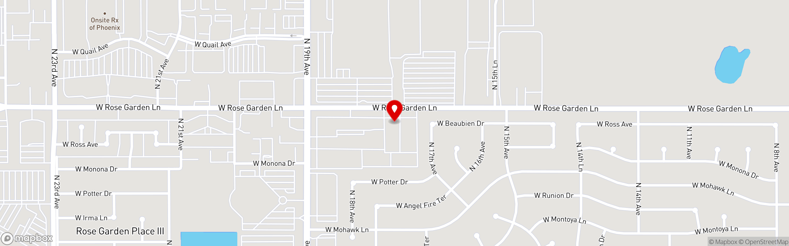 Street map pinning CAPS Sports Grill in Phx