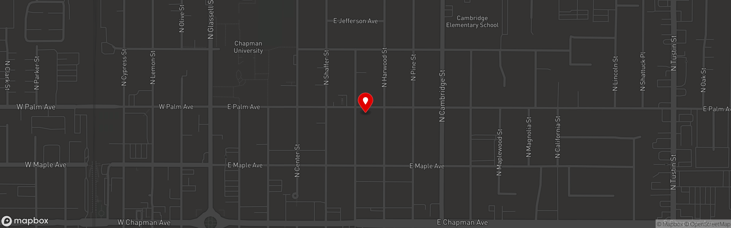Street map pinning Palm Market & Deli in Palm Market & Deli - Orange