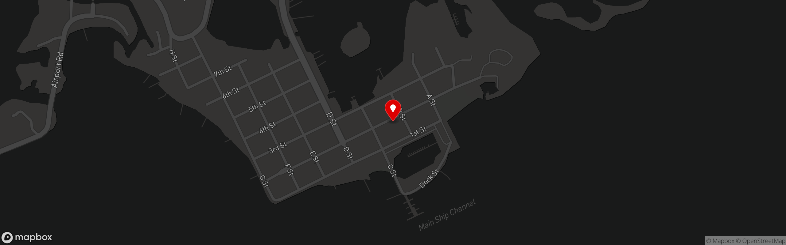 Street map pinning Steamers in Steamers
