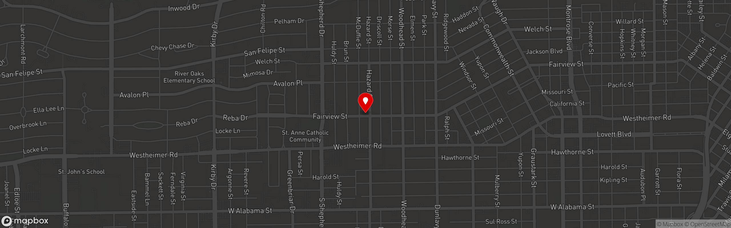 Street map pinning Roost in Roost