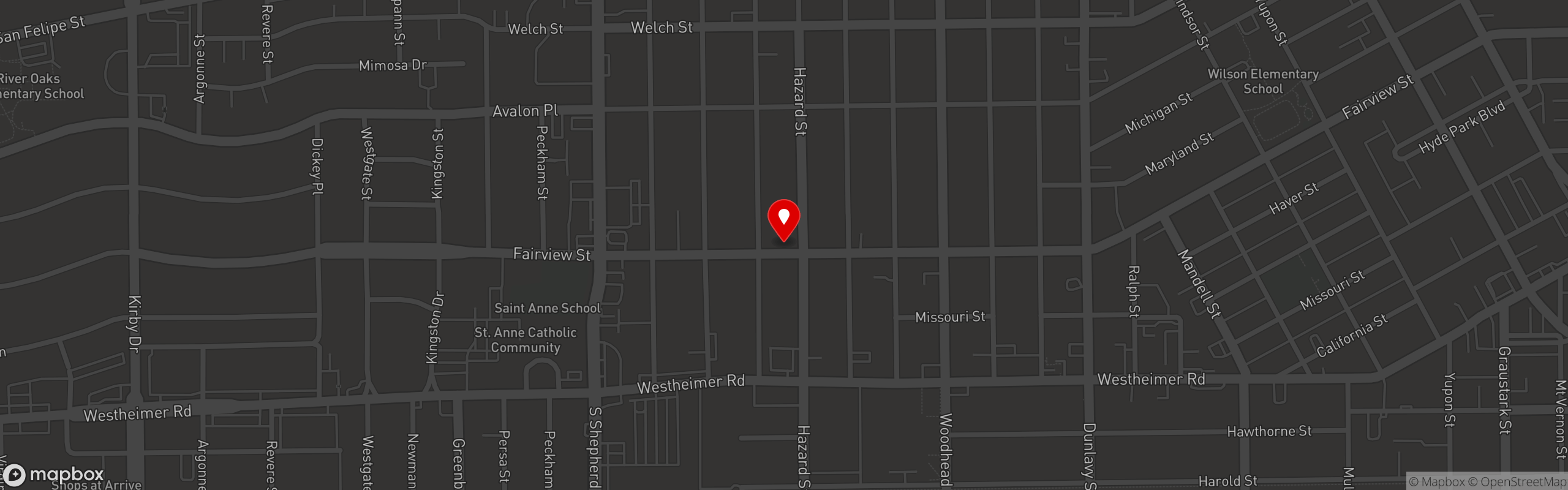 Street map pinning Roost in Roost
