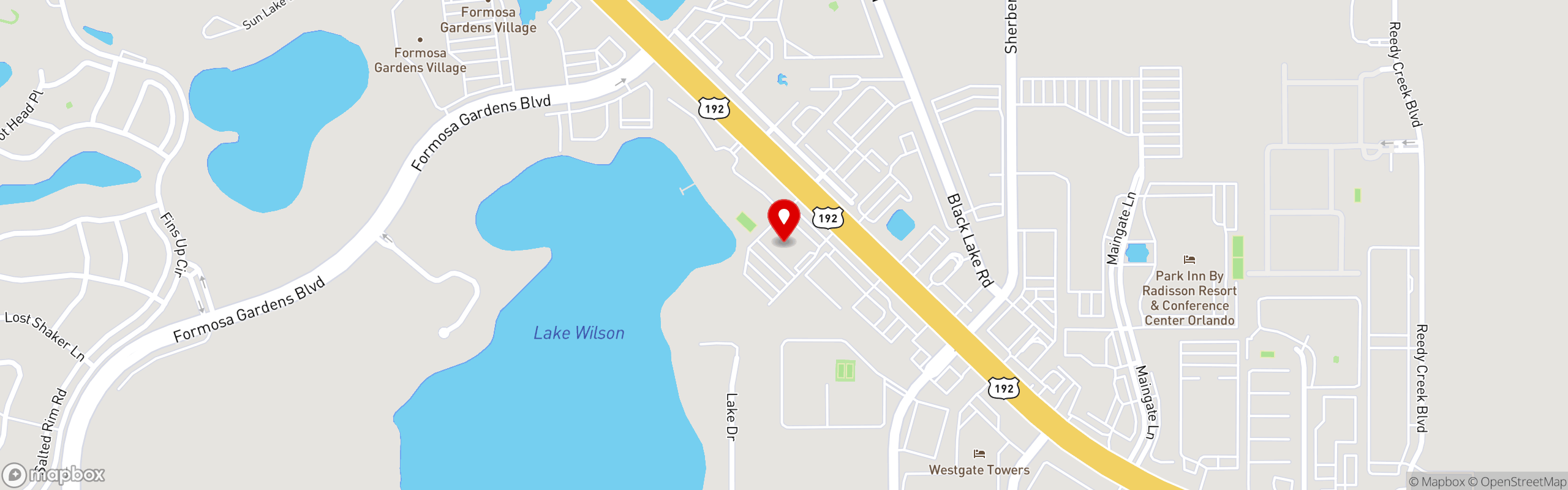 Street map pinning Boston Lobster Feast in Boston Lobster Feast - Kissimmee