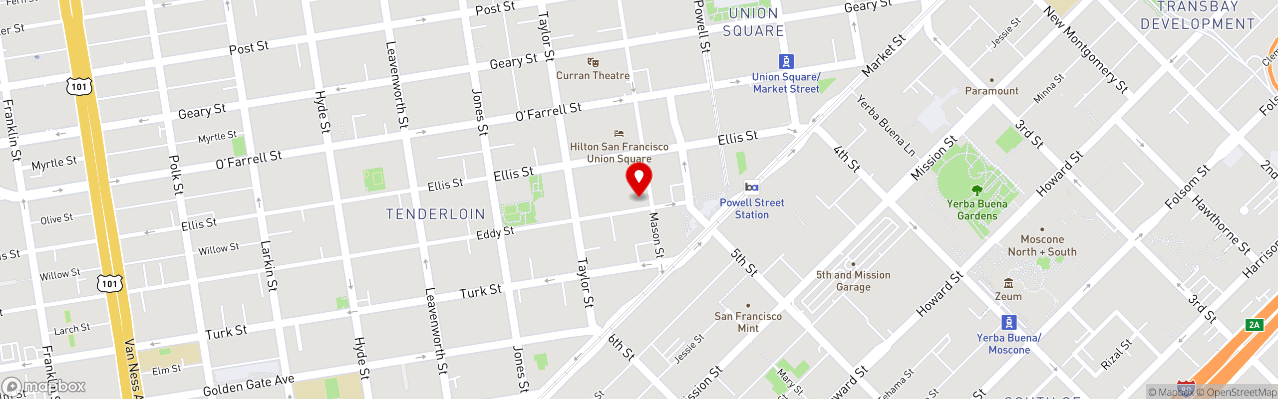 Street map pinning CIAORIGATO in Hotel Bijou