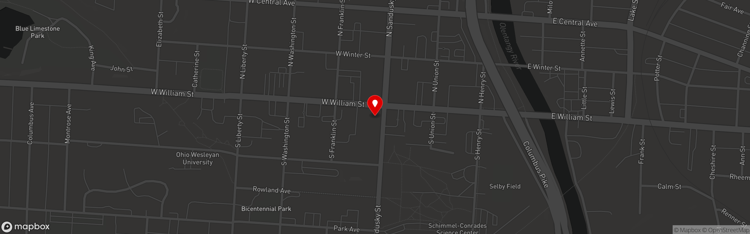 Street map pinning Amato's Woodfired Pizza in Amato's Woodfired Pizza - Delaware