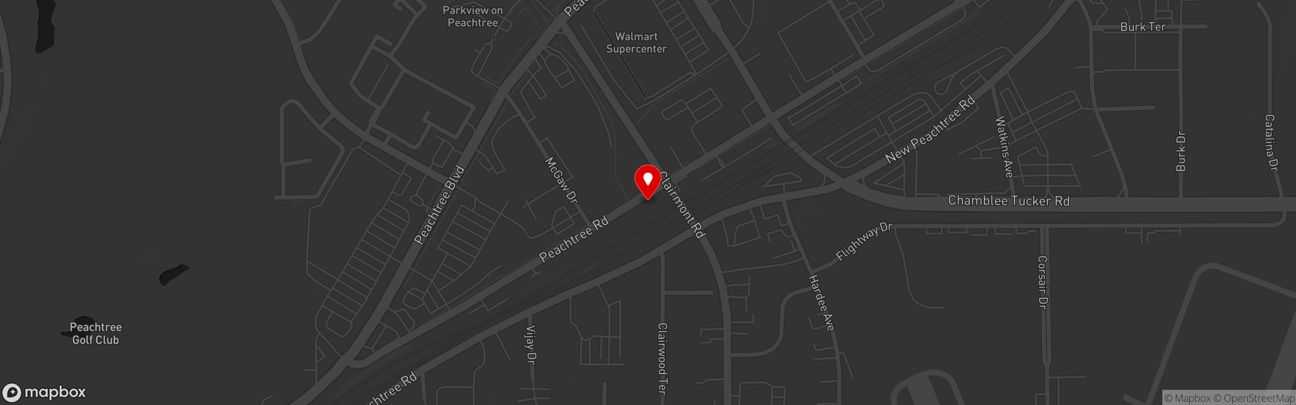 Street map pinning Moondog Pub and Grub in Moondog Pub and Grub