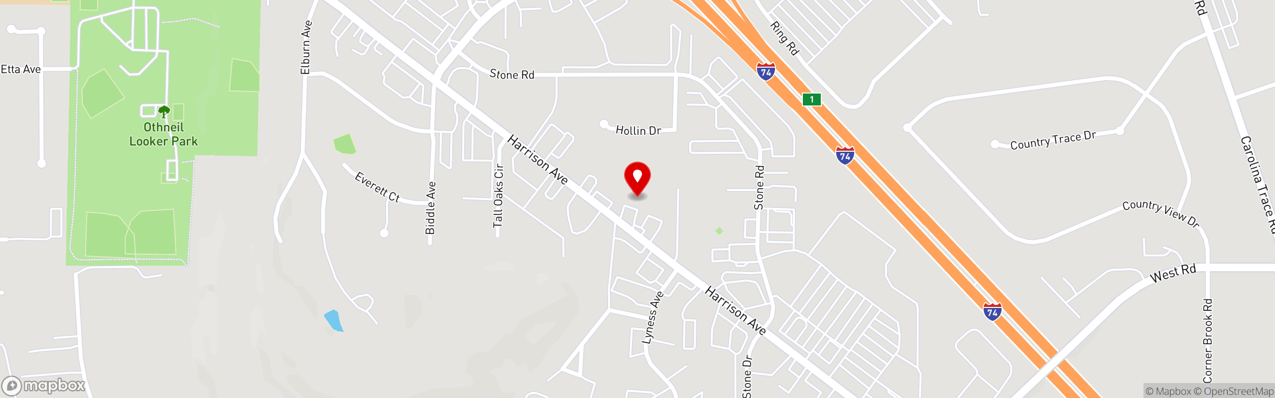 Street map pinning Triple Cats Bar & Grille in Triple Cats