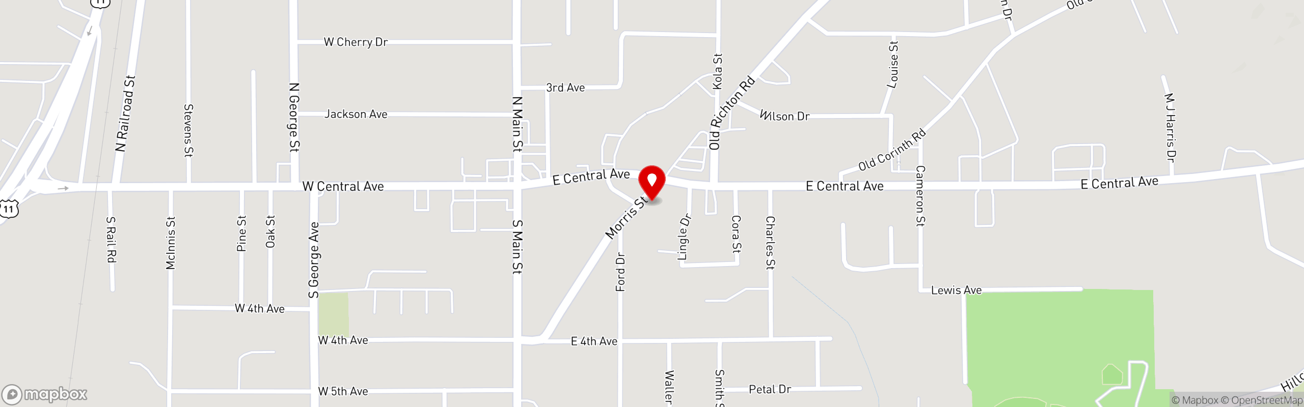 Street map pinning Seafood Shack & More in Seafood Shack & More