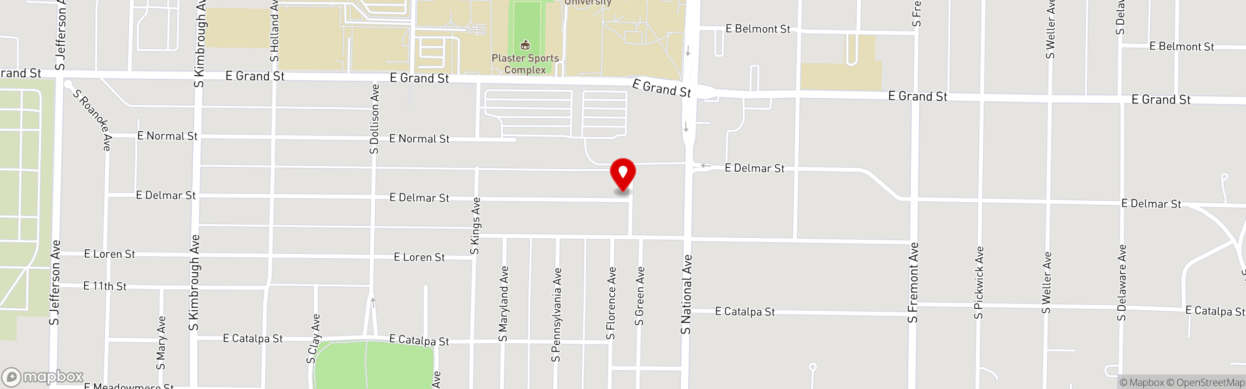 Street map pinning Bambinos Cafe in Bambinos Cafe - Delmar