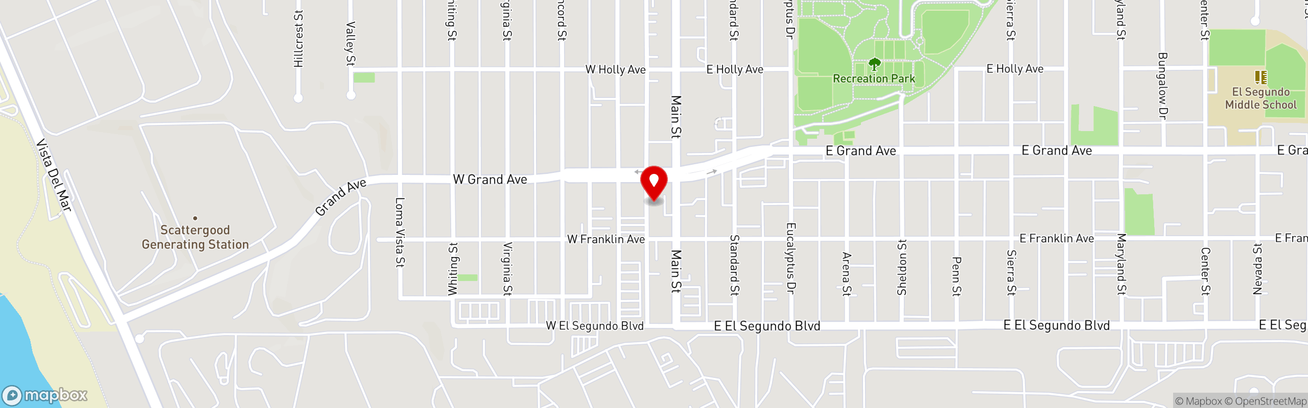 Street map pinning Chicken Dijon - Mediterranean Catering & Delivery in El Segundo, CA in El Segundo