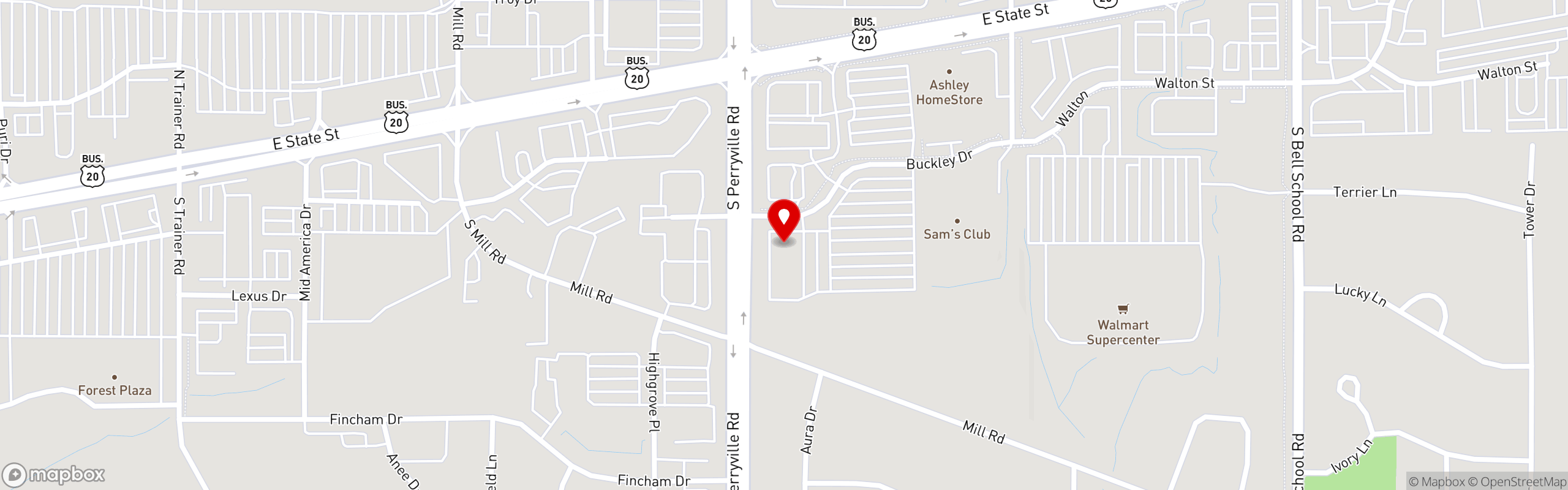 Street map pinning Murphy's Pub & Grill Rockford in Murphy's Pub & Grill Rockford