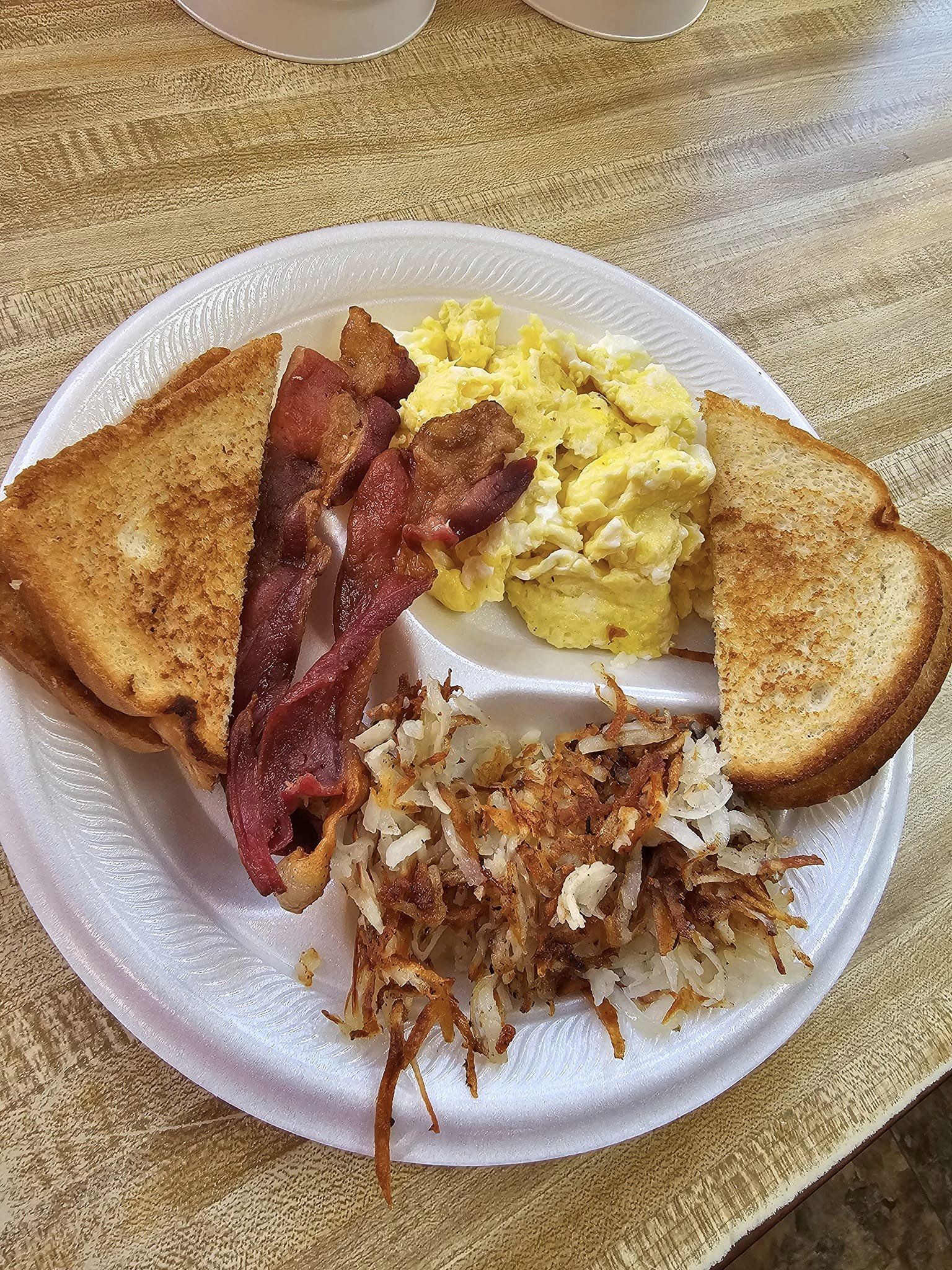 American Breakfast Sheet Pan Hash Browns Bacon And Eggs Frozen Hot