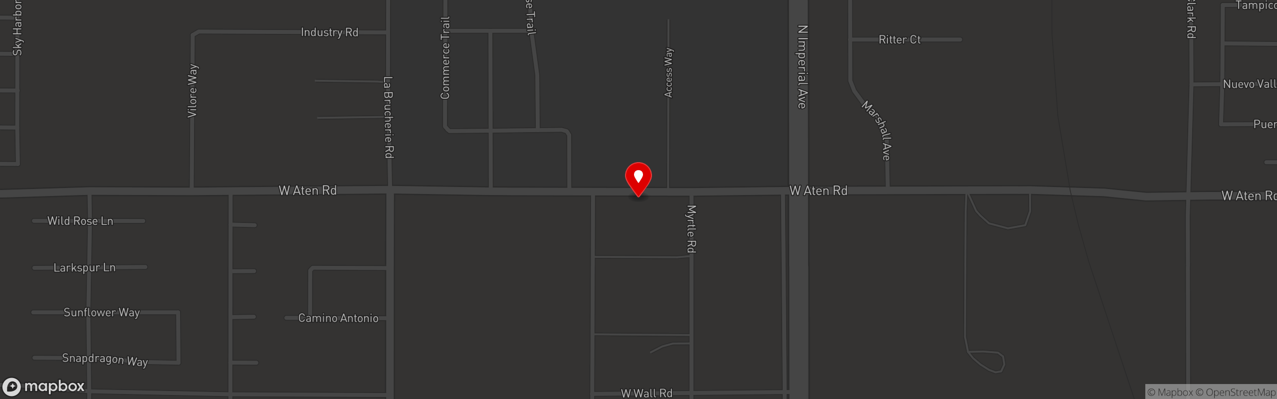 Street map pinning Brickhouse Deli in Brickhouse Deli