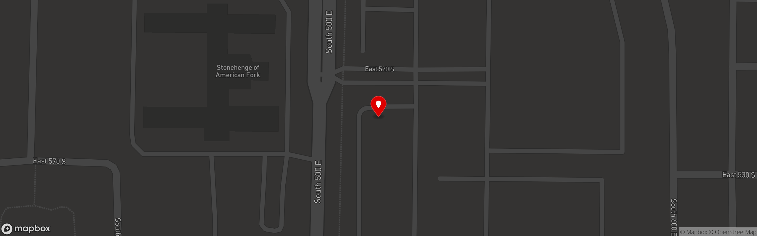 Street map pinning Burgers and Barley in Burgers and Barley