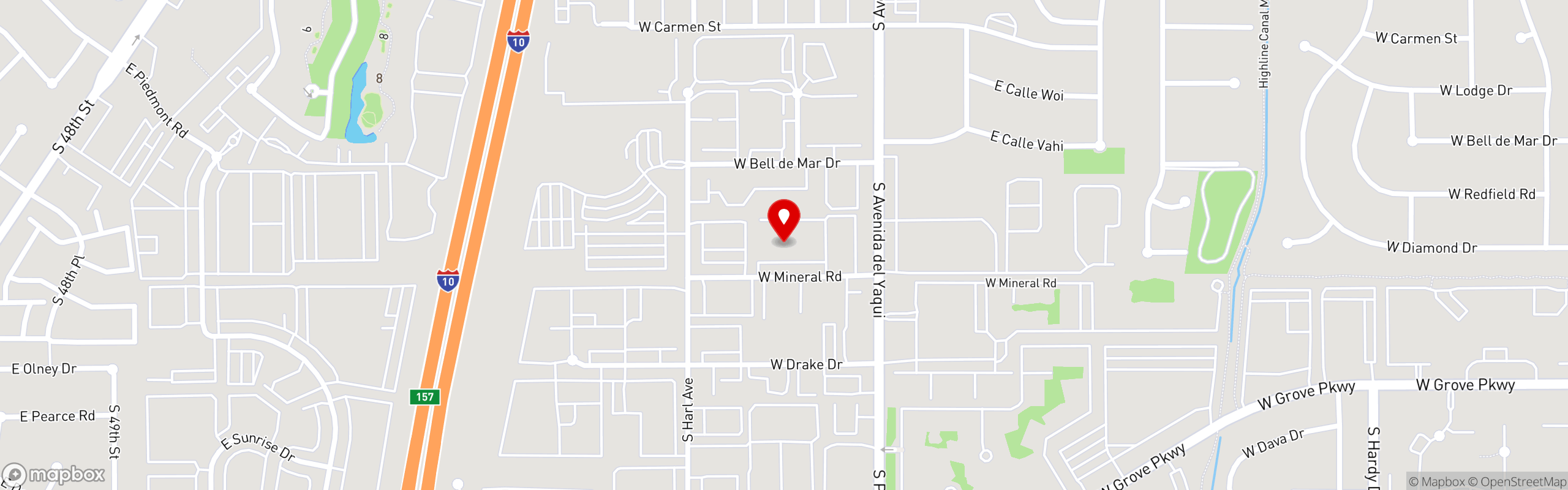 Street map pinning PHX Beer Co. in Brewery & Tap Room