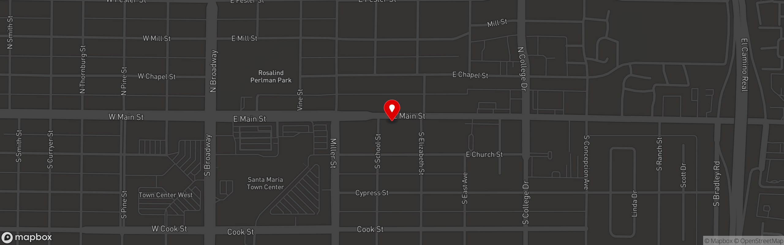 Street map pinning Mariscos El Picosito in Santa Maria