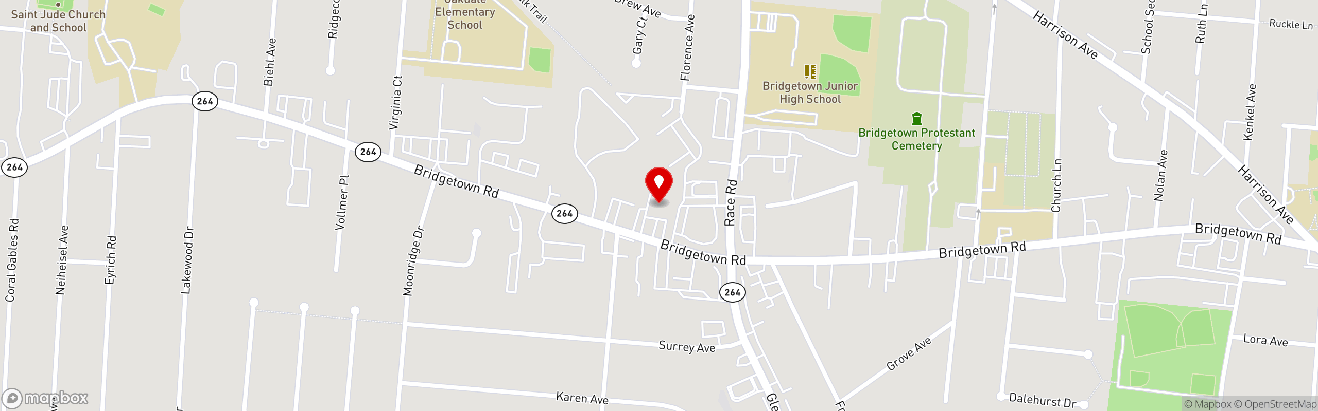 Street map pinning Cinful Eats-Stumps Lanes in Cinful Eats