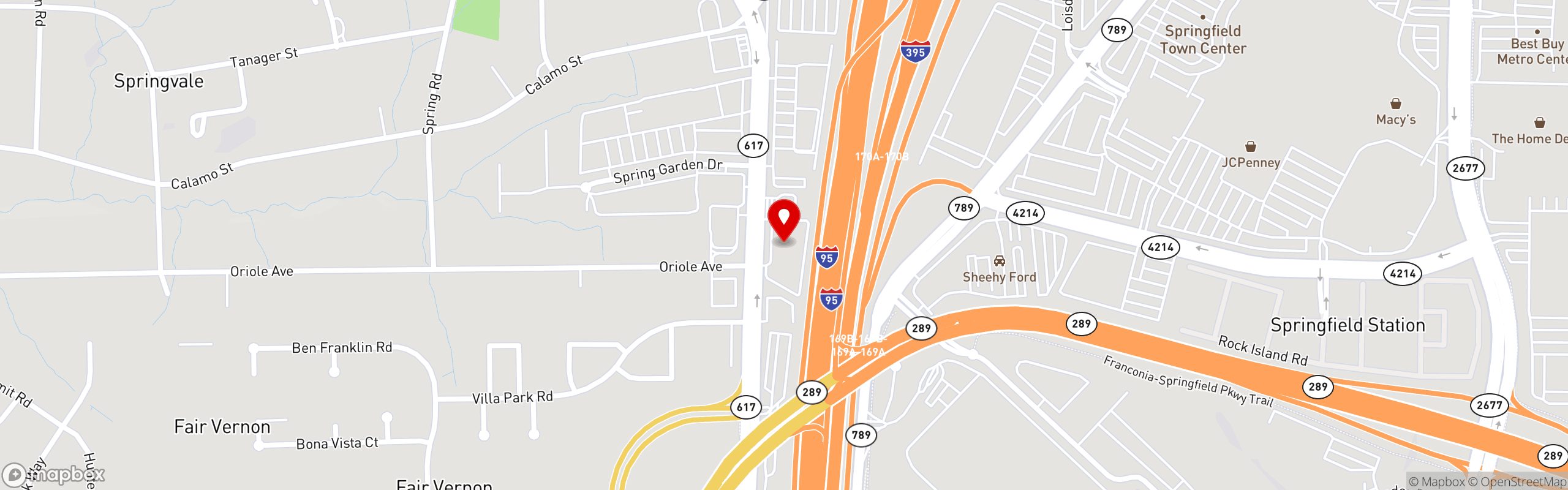 Street map pinning Delia's Pizzeria & Grill in Delia's Pizzeria & Grill