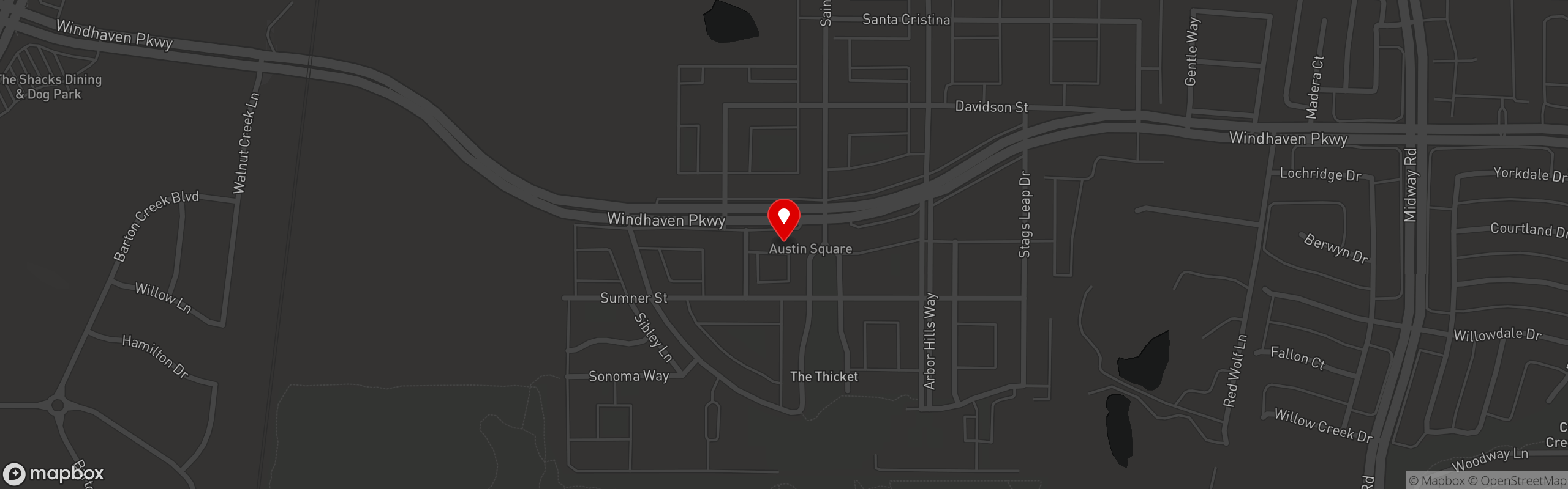 Street map pinning McSwiggan's Irish Pub in The Colony