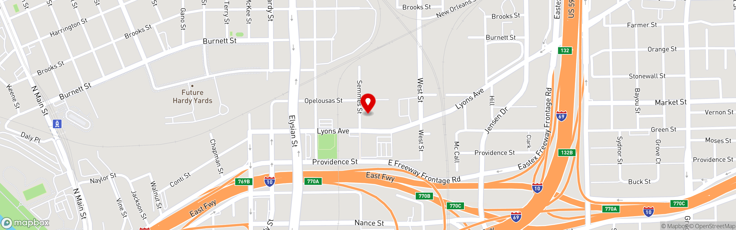 Street map pinning LazyDaze in lazydaze Houston