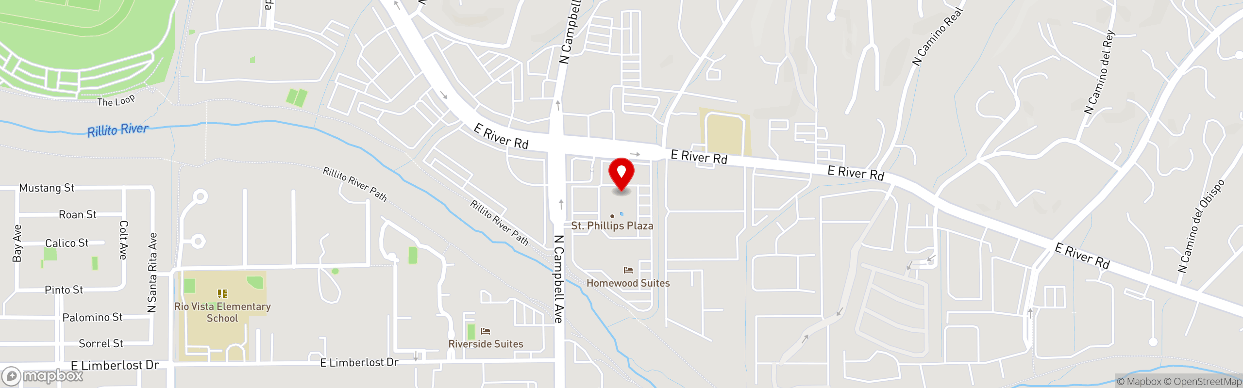 Street map pinning Reforma Modern Mexican in Tucson