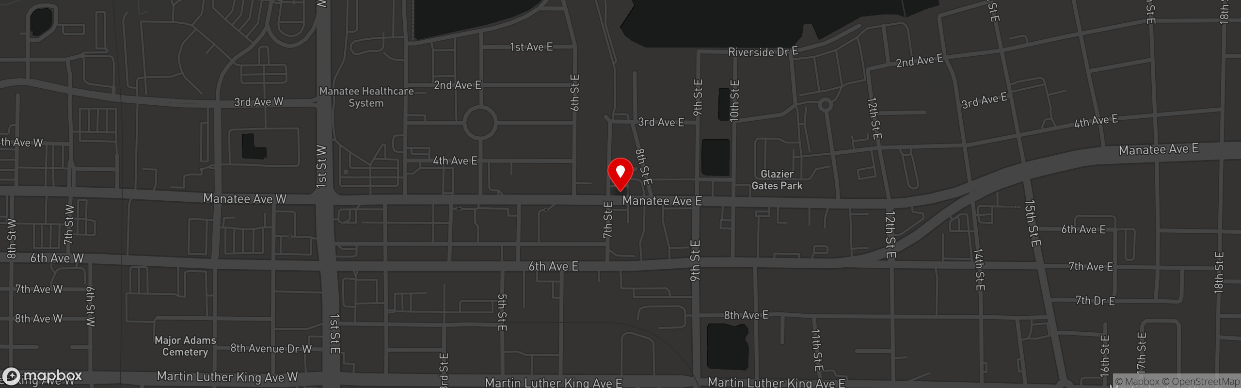 Street map pinning Vernona Gourmet Hungarian Restaurant in Riverwalk Bradenton