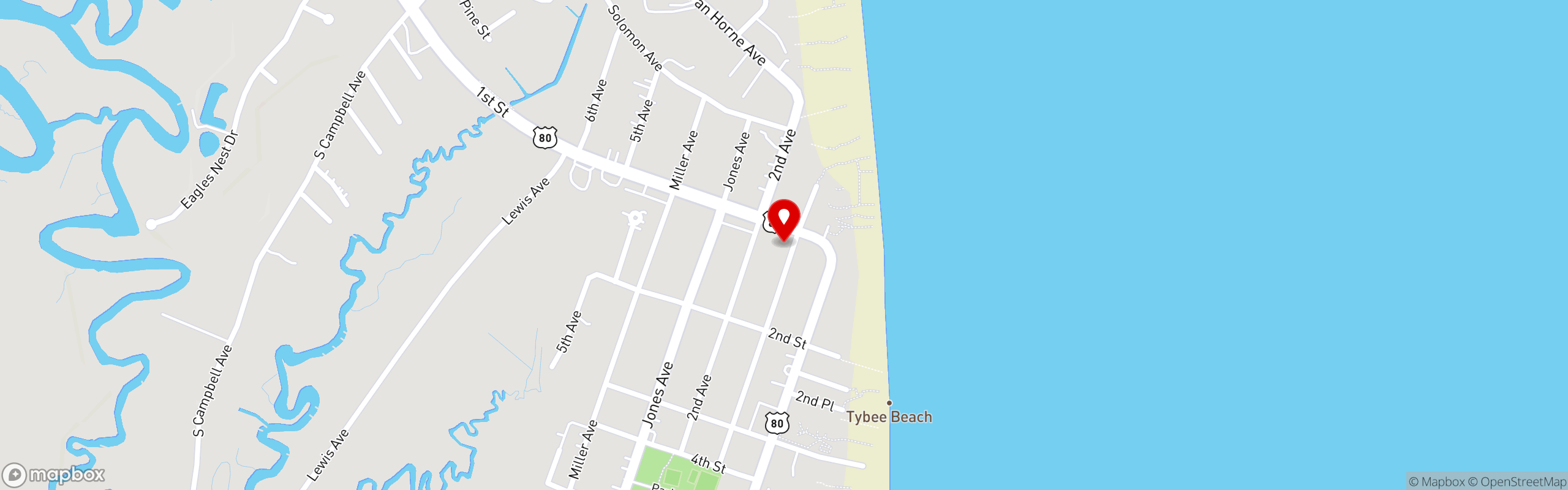 Street map pinning Salt Island Fish and Beer in Salt Island Fish and Beer