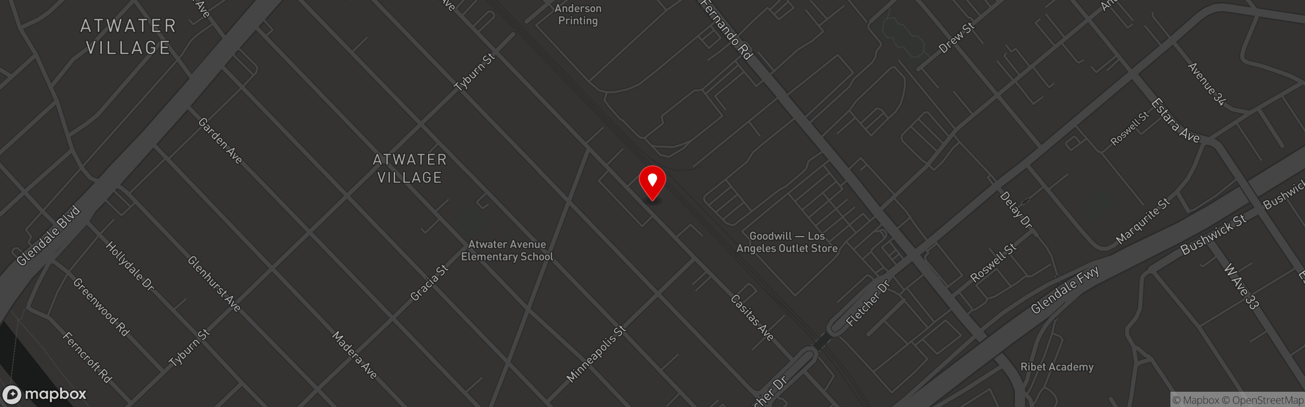 Street map pinning Momed in Atwater Village