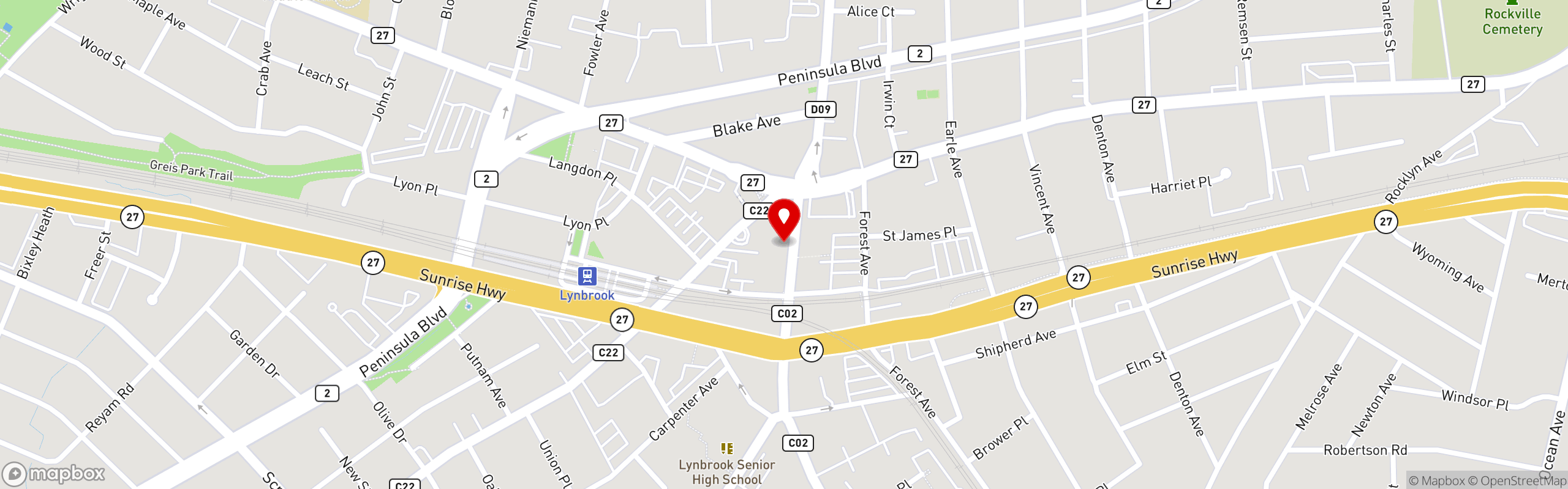 Street map pinning Angelina's in Angelina's