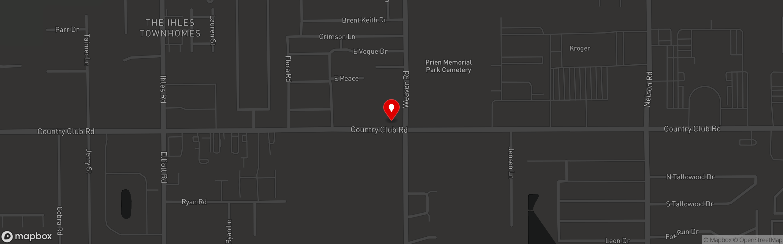 Street map pinning Bourbon Street Deli in Bourbon Street Deli - Country Club Rd, Lake Charles