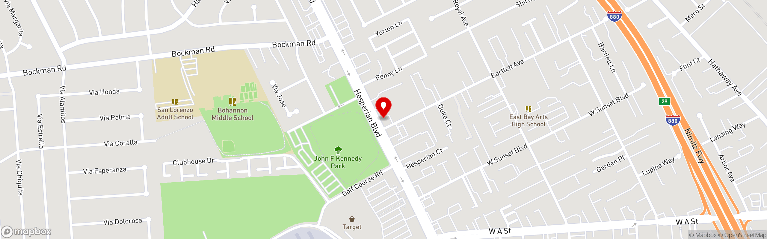 Street map pinning Caesar's Chicken in Caesar's Chicken