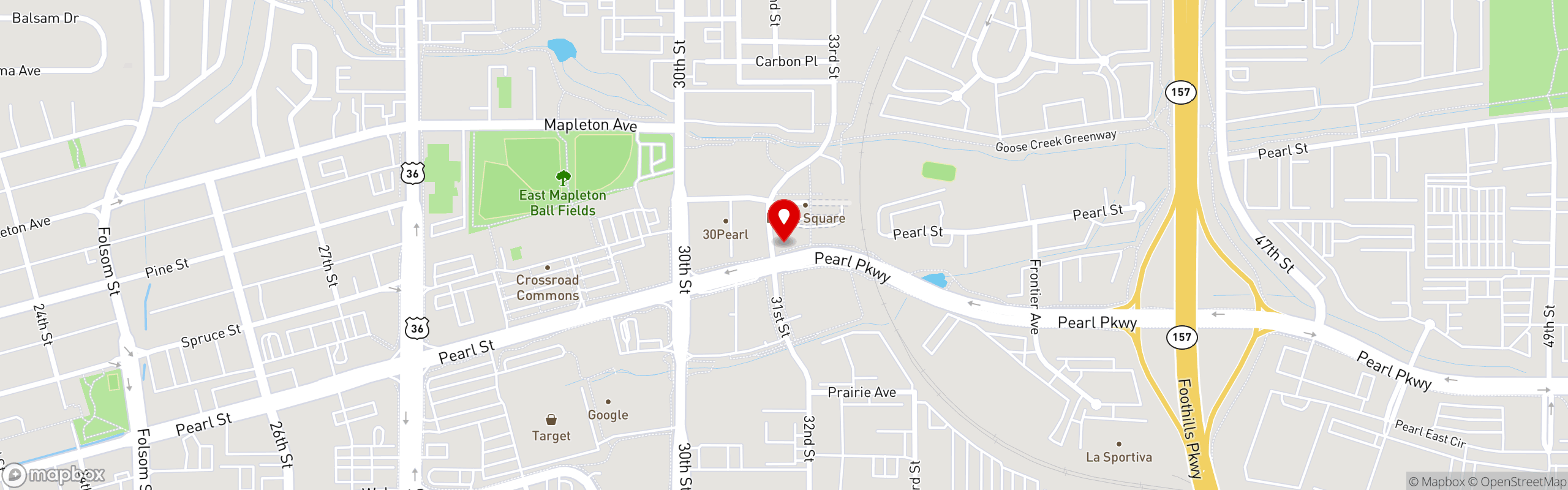 Street map pinning Zeal in Zeal Food