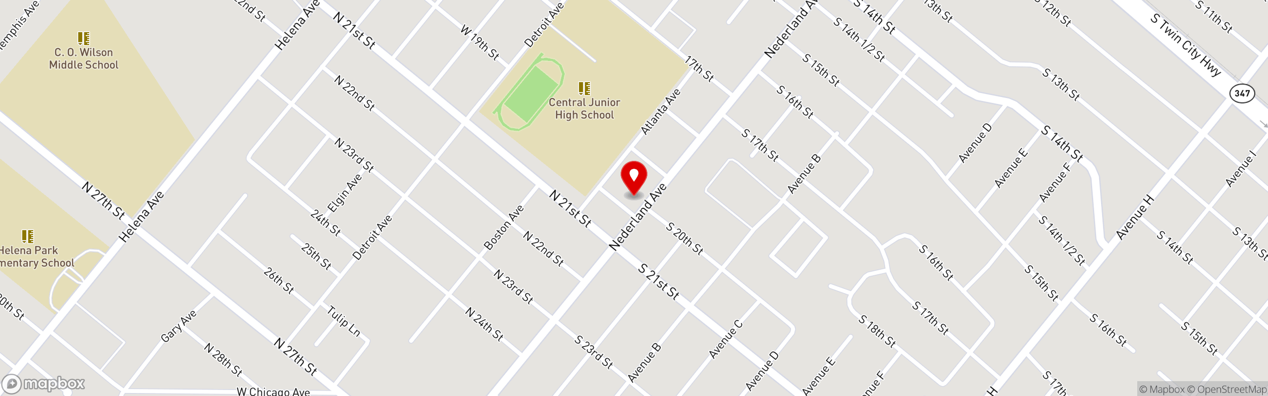 Street map pinning Hamburger Depot in Nederland