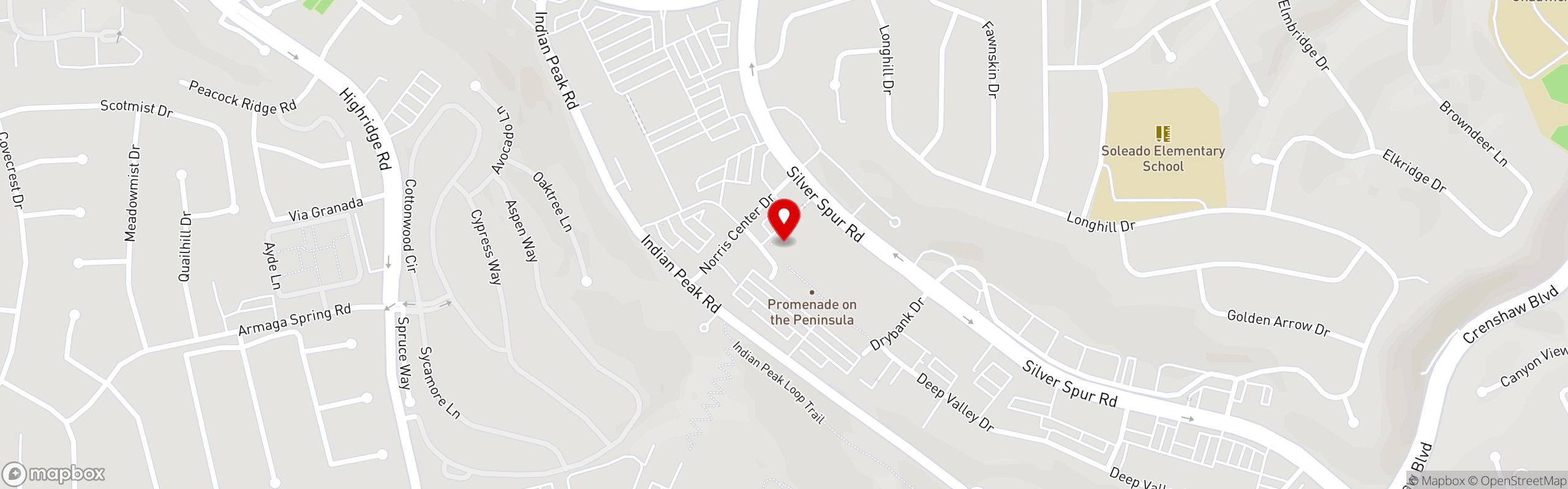 Street map pinning El Pollo Inka in El Pollo Inka Rolling Hills Estates