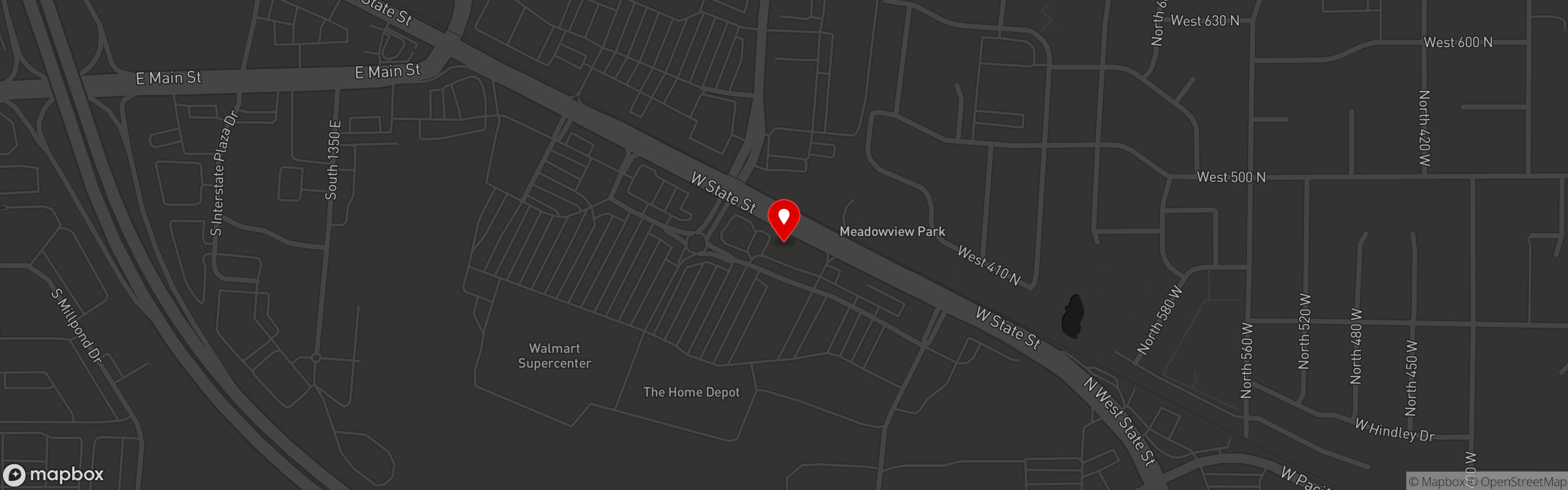 Street map pinning Nori Sushi Bar & Grill in American Fork