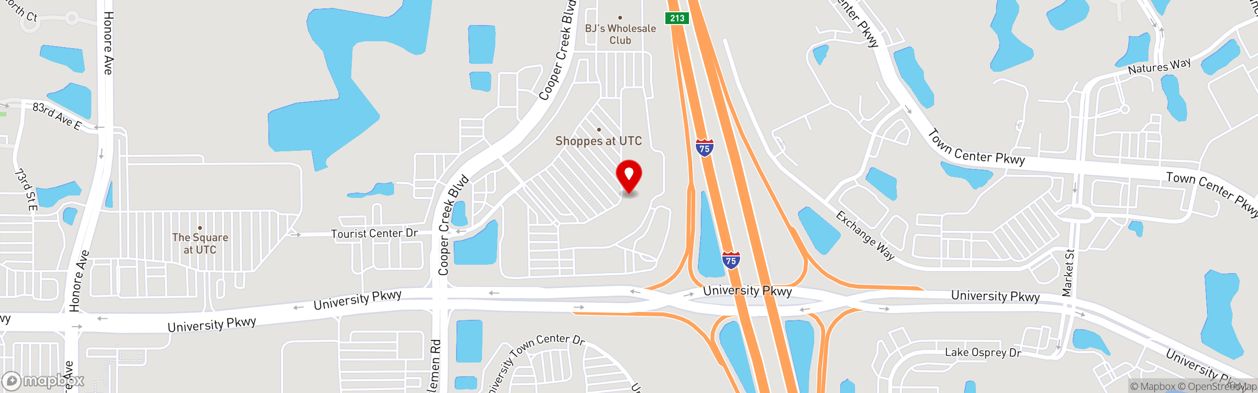 Street map pinning VALENTINO PIZZERIA TRATTORIA in University Park