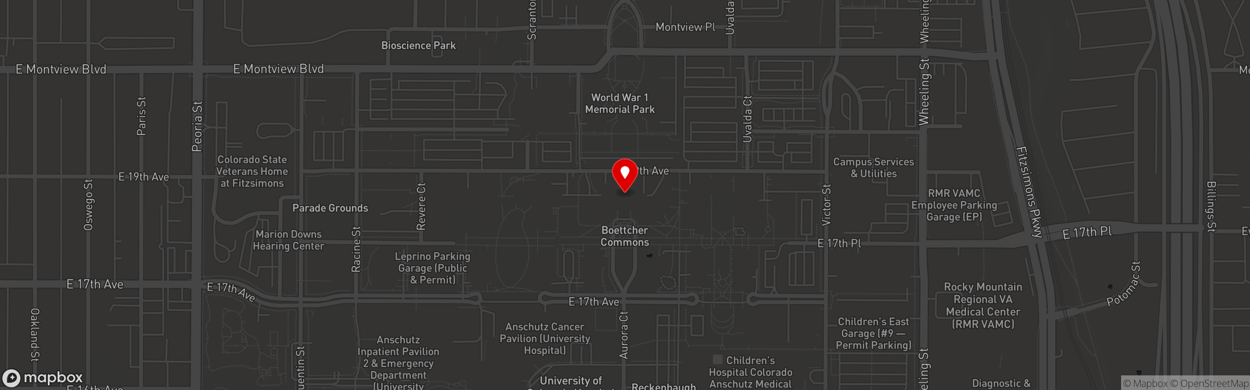 Street map pinning Vibe Concepts Corporate Site in Tstreet Kitchen and Cafe