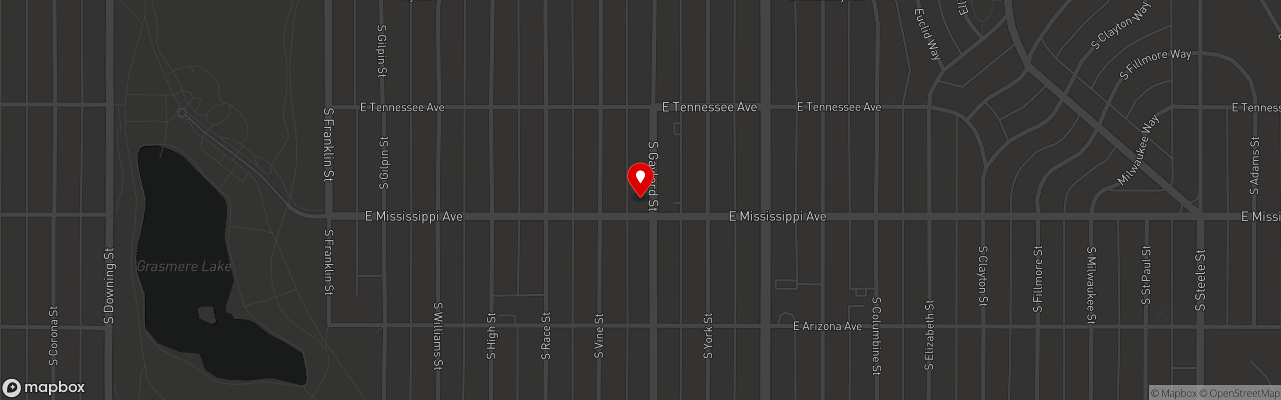 Street map pinning Vibe Concepts Corporate Site in Reivers Bar & Grill