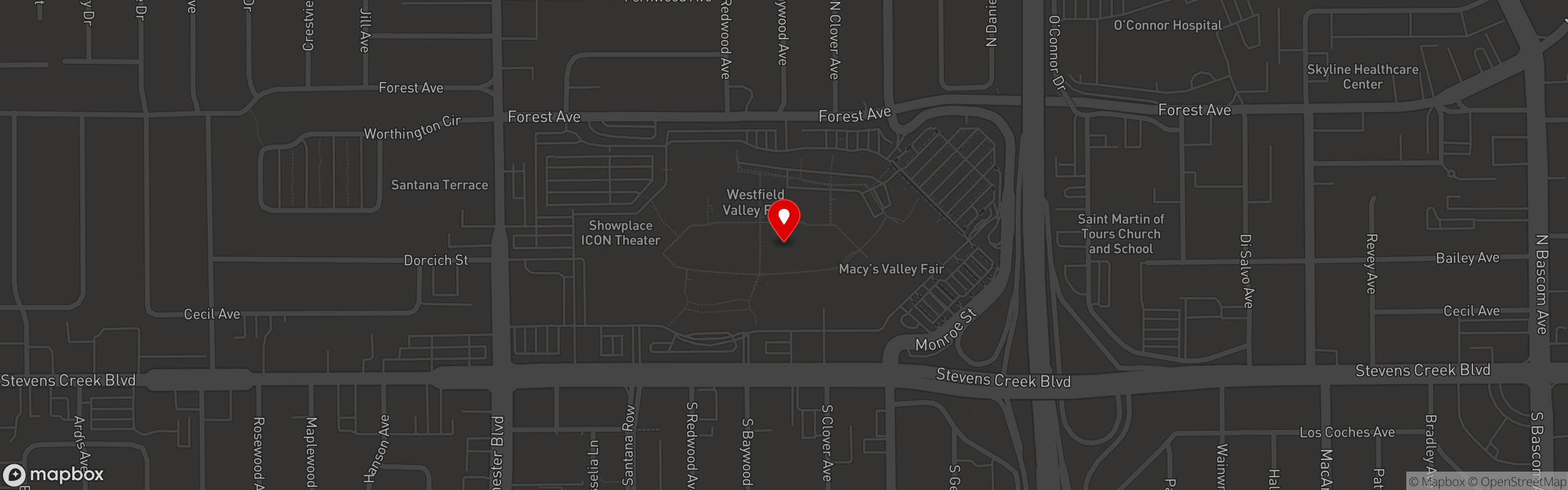Street map pinning Shihlin Taiwan Street Snacks in Santa Clara - Westfield Valley Fair