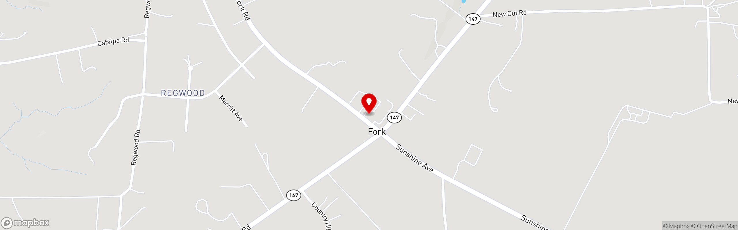 Street map pinning Sunshine Grille Bistro & Catering in Sunshine Grille Bistro & Catering