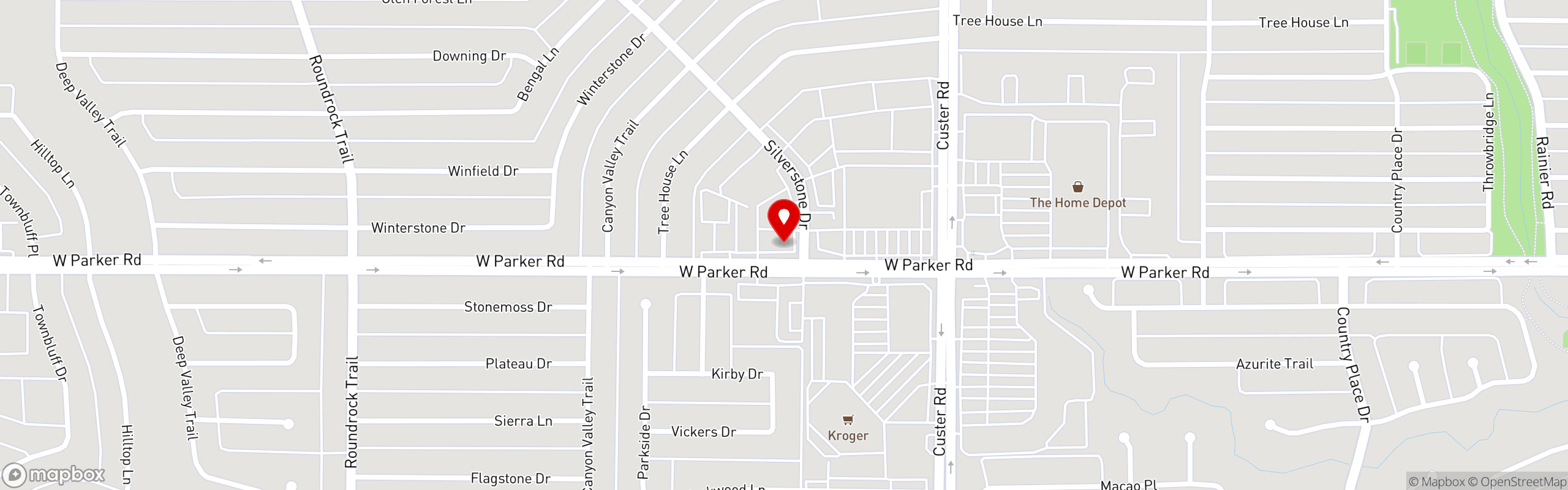 Street map pinning El Norte in El Norte Mexican Grill